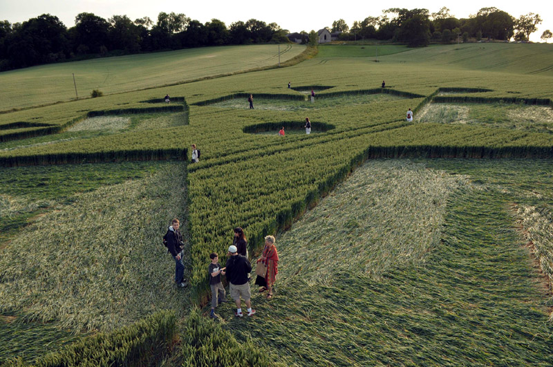 St Martin's Chapel, Wiltshire crop circle, aerial photo 56