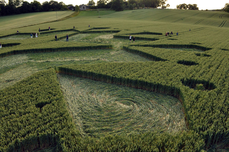 St Martin's Chapel, Wiltshire crop circle, aerial photo 57