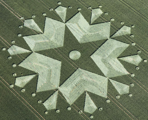 St Martin's Chapel, Wiltshire crop circle, aerial photo 2