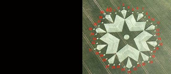 St Martin's Chapel, Wiltshire crop circle, aerial photo 38