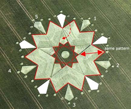 St Martin's Chapel, Wiltshire crop circle, aerial photo 43