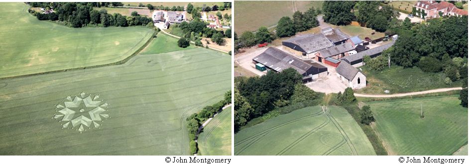St Martin's Chapel, Wiltshire crop circle, aerial photo 16