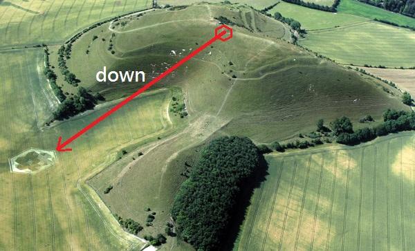 Cley Hill, Wiltshire crop circle, aerial photo 12
