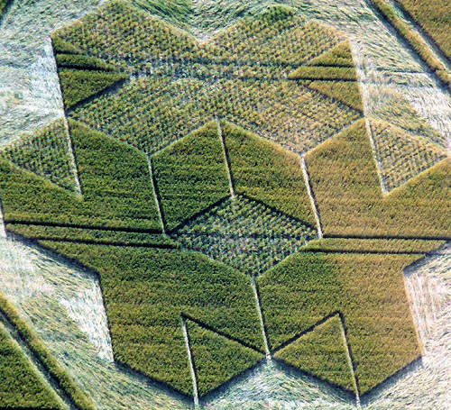 Cley Hill, Wiltshire crop circle, aerial photo 3