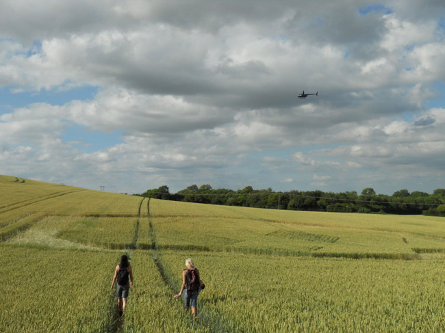 Cley Hill, Wiltshire crop circle, aerial photo 53