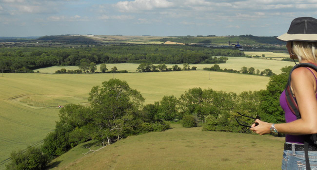Cley Hill, Wiltshire crop circle, aerial photo 52