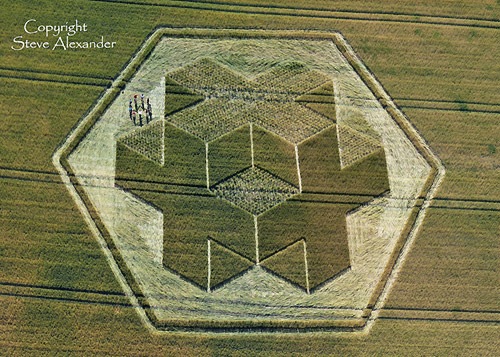 Cley Hill, Wiltshire crop circle, aerial photo 6