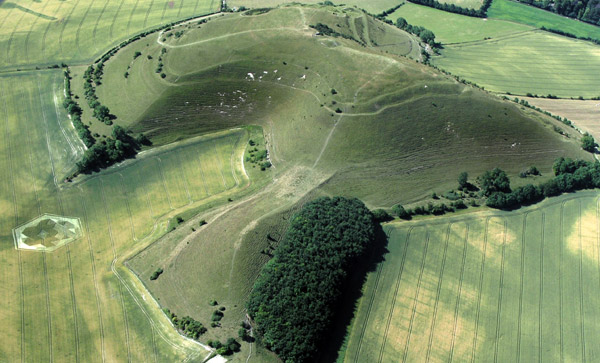Cley Hill, Wiltshire crop circle, aerial photo 5