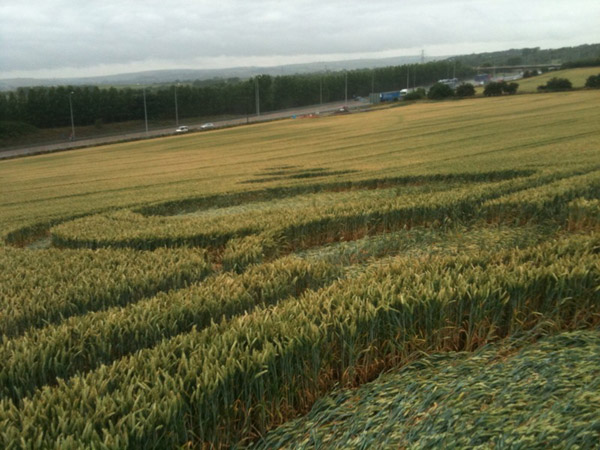 Clifton, Yorkshire crop circle, aerial photo 10