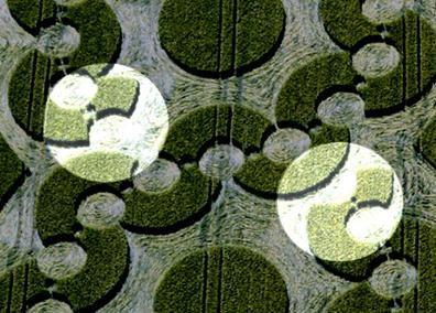 Codford St Peter, Wiltshire crop circle, aerial photo 15
