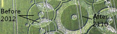 Codford St Peter, Wiltshire crop circle, aerial photo 19