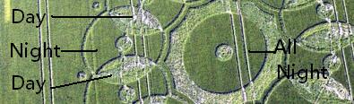 Codford St Peter, Wiltshire crop circle, aerial photo 20