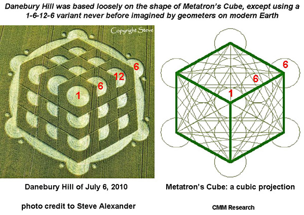 Danebury Hill, Hampshire crop circle, aerial photo 34