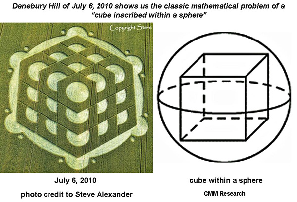 Danebury Hill, Hampshire crop circle, aerial photo 28
