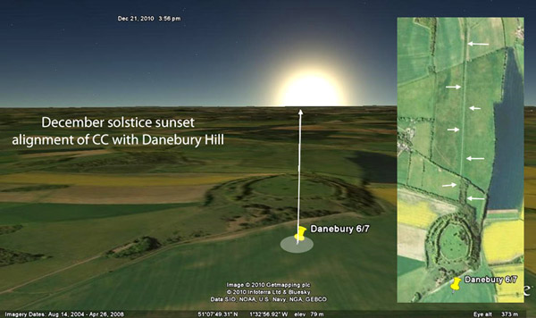 Danebury Hill, Hampshire crop circle, aerial photo 37