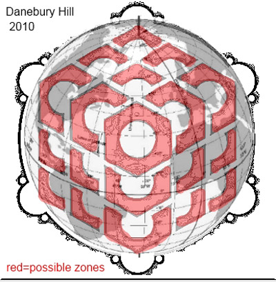 Danebury Hill, Hampshire crop circle, aerial photo 36