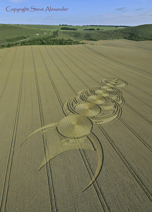 East Field, Wiltshire crop circle, aerial photo 46