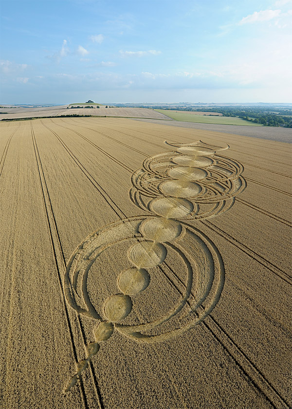 East Field, Wiltshire crop circle, aerial photo 45