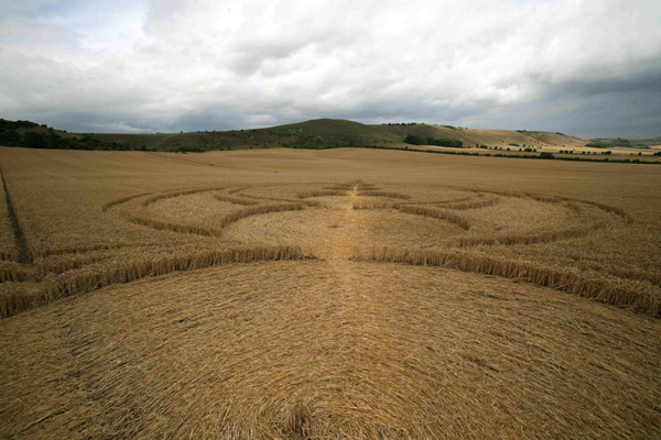 East Field, Wiltshire crop circle, aerial photo 93