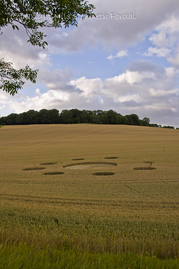 Farley Mount, Hampshire crop circle, aerial photo 23