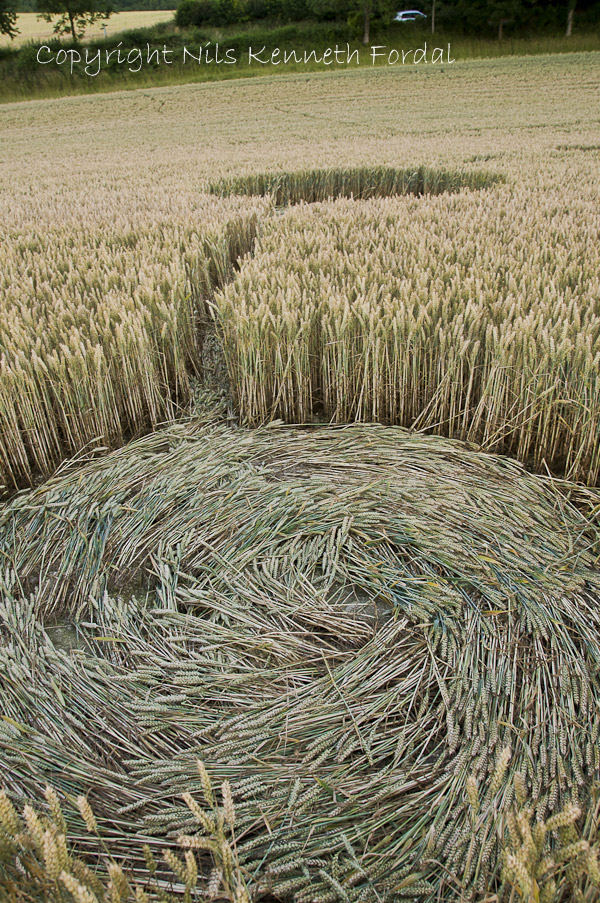 Farley Mount, Hampshire crop circle, aerial photo 26