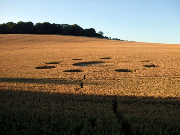 Farley Mount, Hampshire crop circle, aerial photo 33