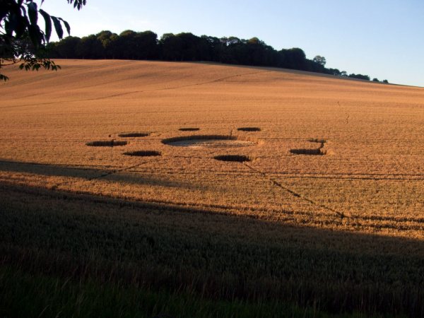 Farley Mount, Hampshire crop circle, aerial photo 31