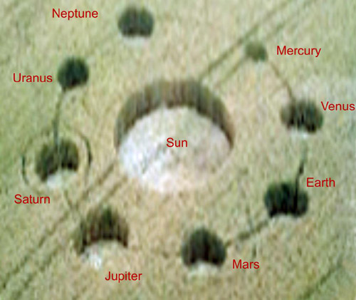 Farley Mount, Hampshire crop circle, aerial photo 19