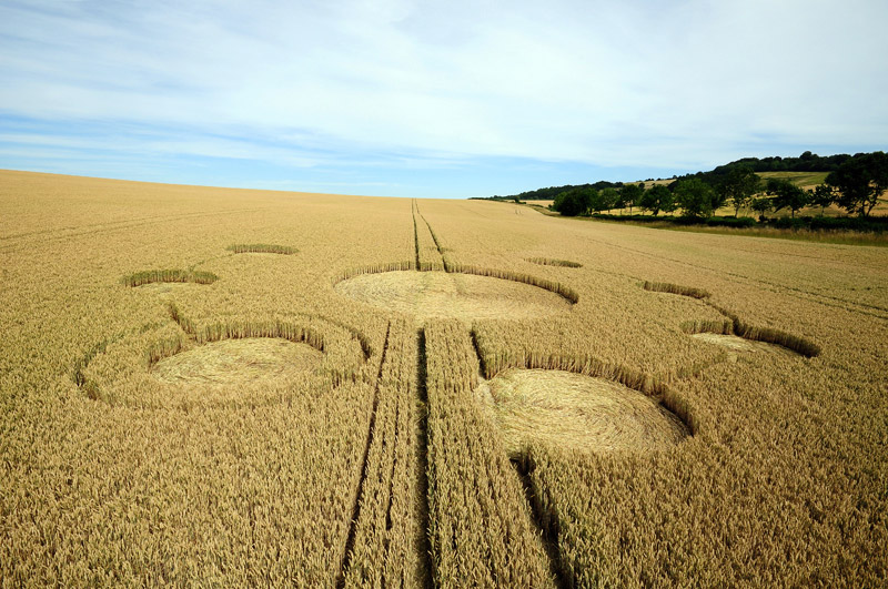 Farley Mount, Hampshire crop circle, aerial photo 7