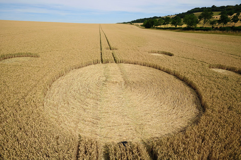 Farley Mount, Hampshire crop circle, aerial photo 8