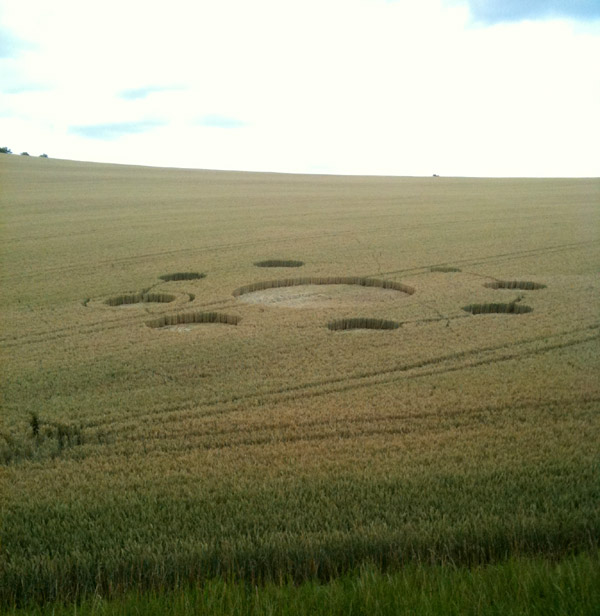 Farley Mount, Hampshire crop circle, aerial photo 10