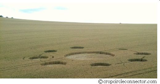 Farley Mount, Hampshire crop circle, aerial photo 11
