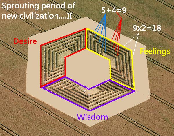 Fosbury, Wiltshire crop circle, aerial photo 49