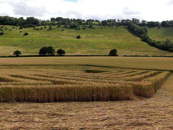 Fosbury, Wiltshire crop circle, aerial photo 72