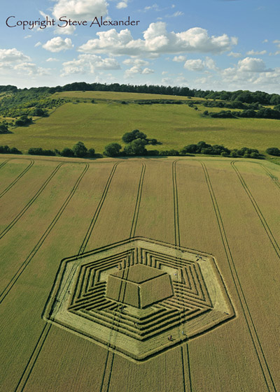 Fosbury, Wiltshire crop circle, aerial photo 10