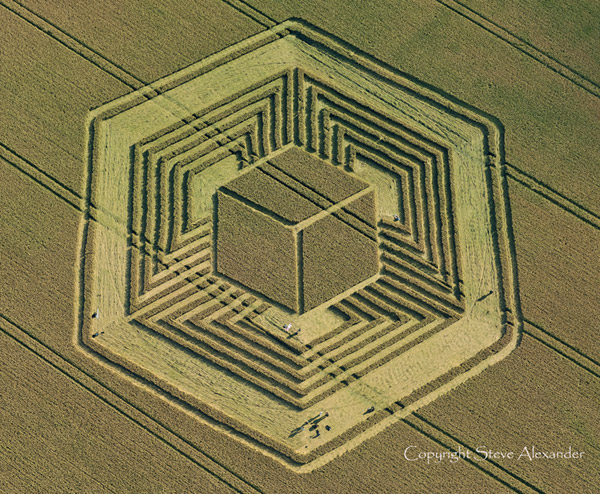Fosbury, Wiltshire crop circle, aerial photo 9