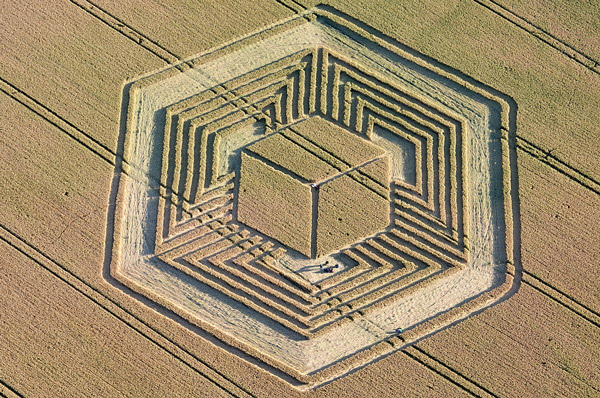 Fosbury, Wiltshire crop circle, aerial photo 13