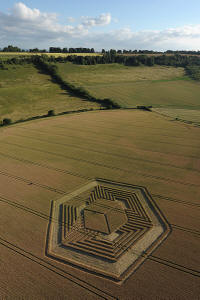 Fosbury, Wiltshire crop circle, aerial photo 15