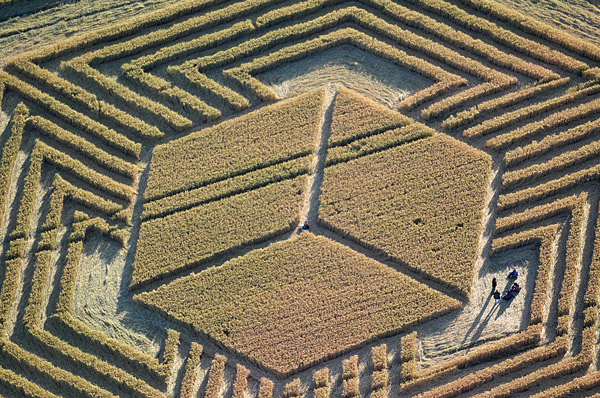 Fosbury, Wiltshire crop circle, aerial photo 14