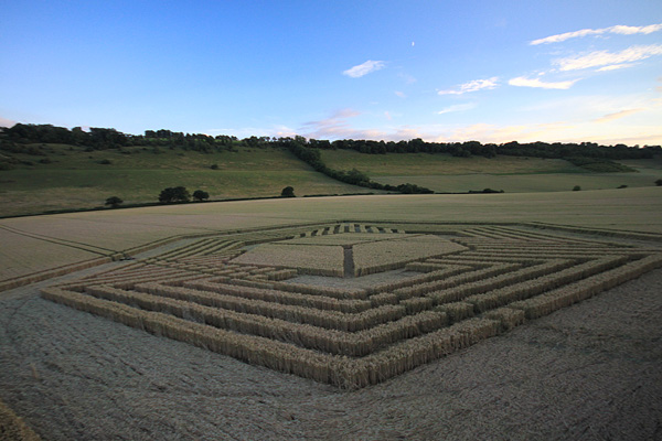 Fosbury, Wiltshire crop circle, aerial photo 88
