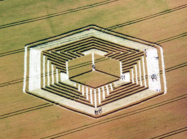 Fosbury, Wiltshire crop circle, aerial photo 64