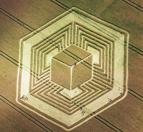 Fosbury, Wiltshire crop circle, aerial photo 51