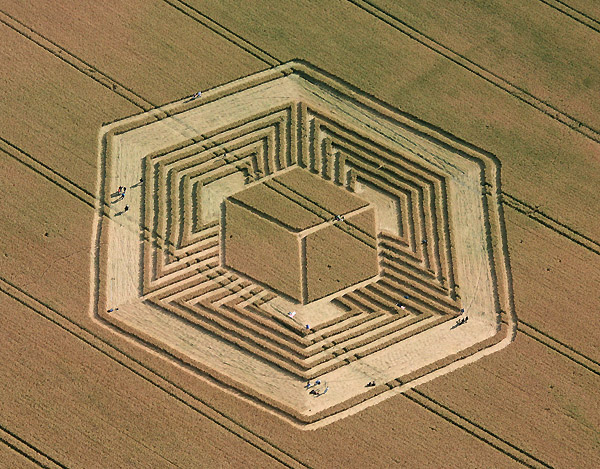 Fosbury, Wiltshire crop circle, aerial photo 6