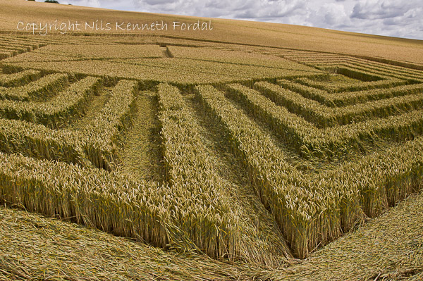 Fosbury, Wiltshire crop circle, aerial photo 77