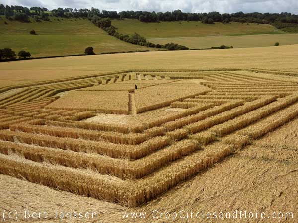 Fosbury, Wiltshire crop circle, aerial photo 84
