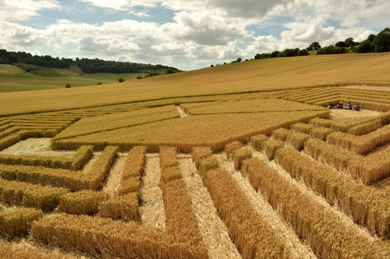 Fosbury, Wiltshire crop circle, aerial photo 67
