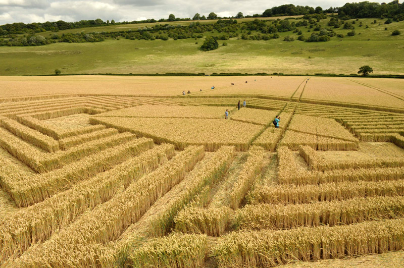 Fosbury, Wiltshire crop circle, aerial photo 68