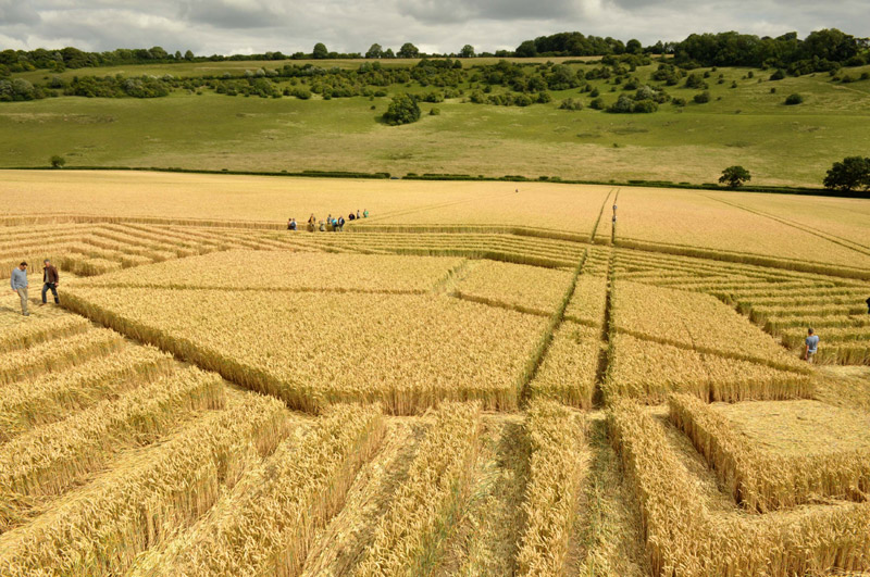 Fosbury, Wiltshire crop circle, aerial photo 70