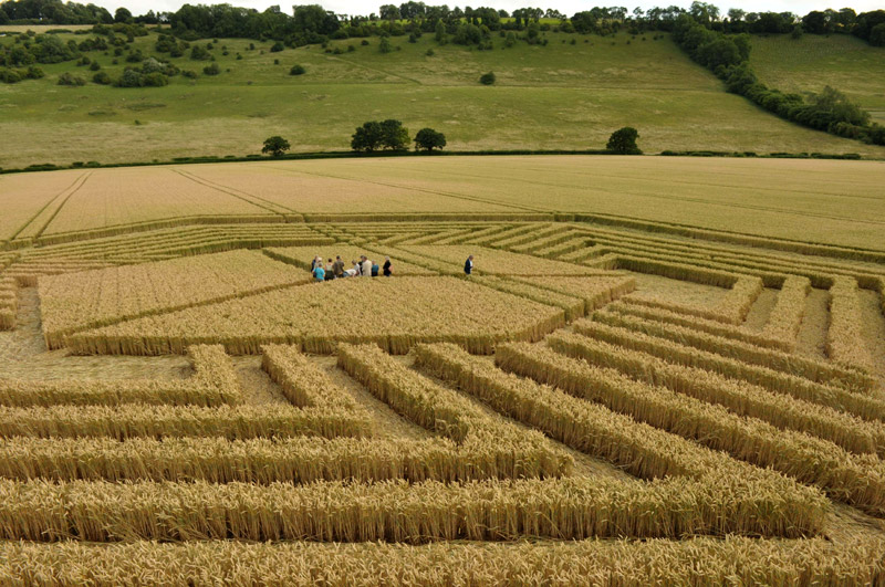 Fosbury, Wiltshire crop circle, aerial photo 71