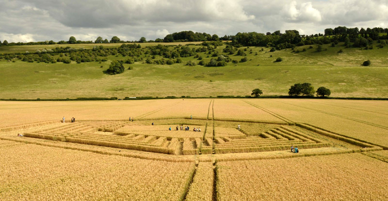Fosbury, Wiltshire crop circle, aerial photo 66